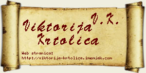 Viktorija Krtolica vizit kartica